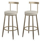 Glam 1/2/3/5 Pieces Bar Table Set Rectangle Bar Table with Metal High Stools for Home White 30"H Stools (Set of 2) Clearhalo 'Bar Furniture' 'furn' 'furn_home_bar_bar_sets' 'Furniture' 'Home Bars & Bar Sets' 'home_bar_bar_sets' 'Kitchen & Dining Furniture' 5905368