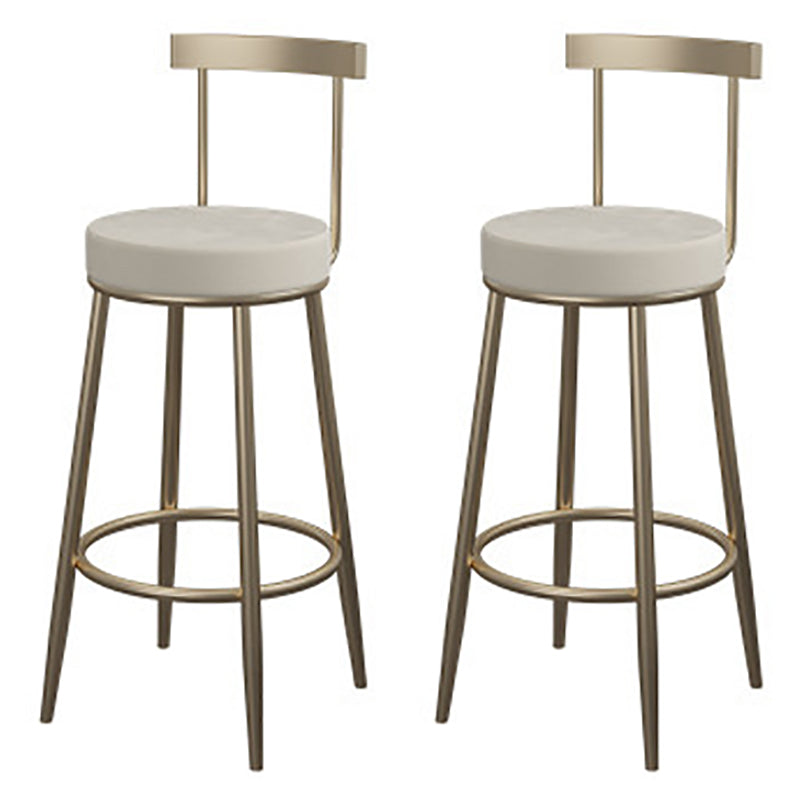 Glam 1/2/3/5 Pieces Bar Table Set Rectangle Bar Table with Metal High Stools for Home White 30"H Stools (Set of 2) Clearhalo 'Bar Furniture' 'furn' 'furn_home_bar_bar_sets' 'Furniture' 'Home Bars & Bar Sets' 'home_bar_bar_sets' 'Kitchen & Dining Furniture' 5905368