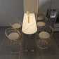 Glam 1/2/3/5 Pieces Bar Table Set Rectangle Bar Table with Metal High Stools for Home Clearhalo 'Bar Furniture' 'furn' 'furn_home_bar_bar_sets' 'Furniture' 'Home Bars & Bar Sets' 'home_bar_bar_sets' 'Kitchen & Dining Furniture' 5905370