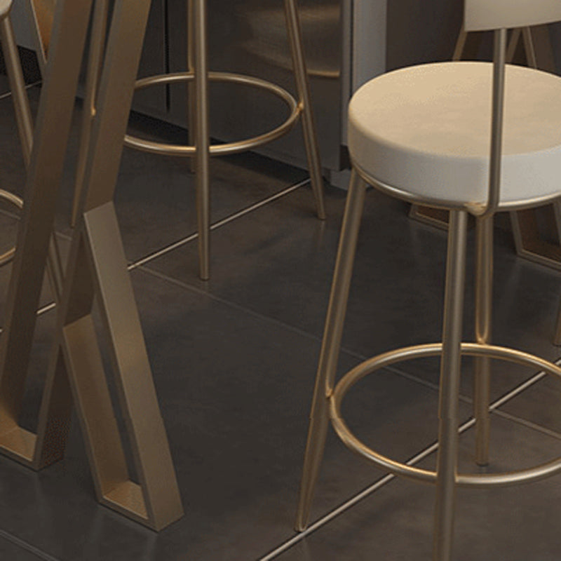 Glam 1/2/3/5 Pieces Bar Table Set Rectangle Bar Table with Metal High Stools for Home Clearhalo 'Bar Furniture' 'furn' 'furn_home_bar_bar_sets' 'Furniture' 'Home Bars & Bar Sets' 'home_bar_bar_sets' 'Kitchen & Dining Furniture' 5905372