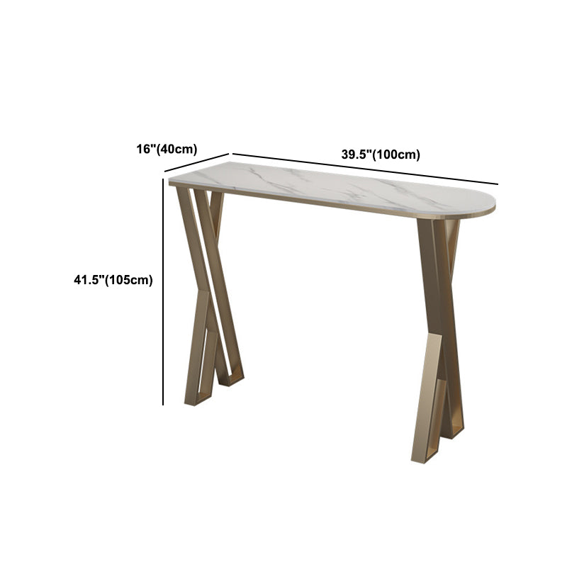 Glam 1/2/3/5 Pieces Bar Table Set Rectangle Bar Table with Metal High Stools for Home Clearhalo 'Bar Furniture' 'furn' 'furn_home_bar_bar_sets' 'Furniture' 'Home Bars & Bar Sets' 'home_bar_bar_sets' 'Kitchen & Dining Furniture' 5905376