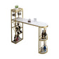 Glam Style 1/2/3 Pieces Bar Table Set Rectangle Bar Table with High Stools for Home Clearhalo 'Bar Furniture' 'furn' 'furn_home_bar_bar_sets' 'Furniture' 'Home Bars & Bar Sets' 'home_bar_bar_sets' 'Kitchen & Dining Furniture' 5905386