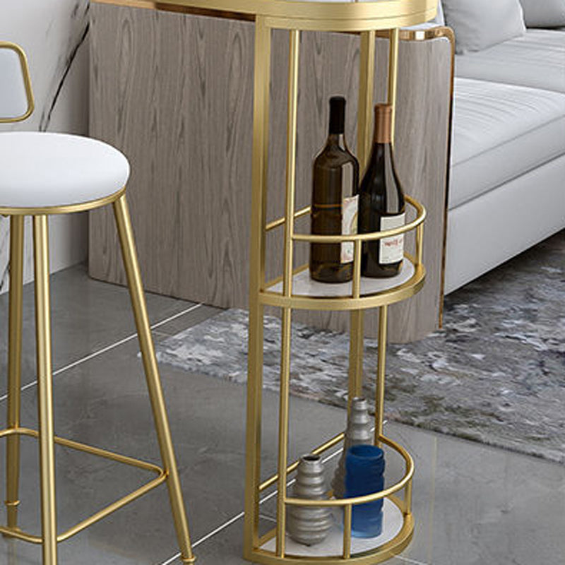 Glam Style 1/2/3 Pieces Bar Table Set Rectangle Bar Table with High Stools for Home Clearhalo 'Bar Furniture' 'furn' 'furn_home_bar_bar_sets' 'Furniture' 'Home Bars & Bar Sets' 'home_bar_bar_sets' 'Kitchen & Dining Furniture' 5905389