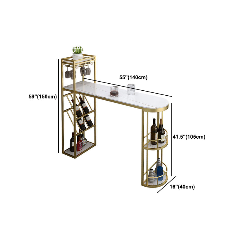 Glam Style 1/2/3 Pieces Bar Table Set Rectangle Bar Table with High Stools for Home Clearhalo 'Bar Furniture' 'furn' 'furn_home_bar_bar_sets' 'Furniture' 'Home Bars & Bar Sets' 'home_bar_bar_sets' 'Kitchen & Dining Furniture' 5905398