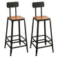 Industrial 1/2/9 Pieces Solid Wood Bar Table Set Rectangular Counter Set for Home Use Brown 30"H Stools (Set of 2) Clearhalo 'Bar Furniture' 'furn' 'furn_home_bar_bar_sets' 'Furniture' 'Home Bars & Bar Sets' 'home_bar_bar_sets' 'Kitchen & Dining Furniture' 5905404