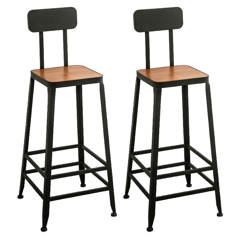Industrial 1/2/9 Pieces Solid Wood Bar Table Set Rectangular Counter Set for Home Use Brown 30"H Stools (Set of 2) Clearhalo 'Bar Furniture' 'furn' 'furn_home_bar_bar_sets' 'Furniture' 'Home Bars & Bar Sets' 'home_bar_bar_sets' 'Kitchen & Dining Furniture' 5905404