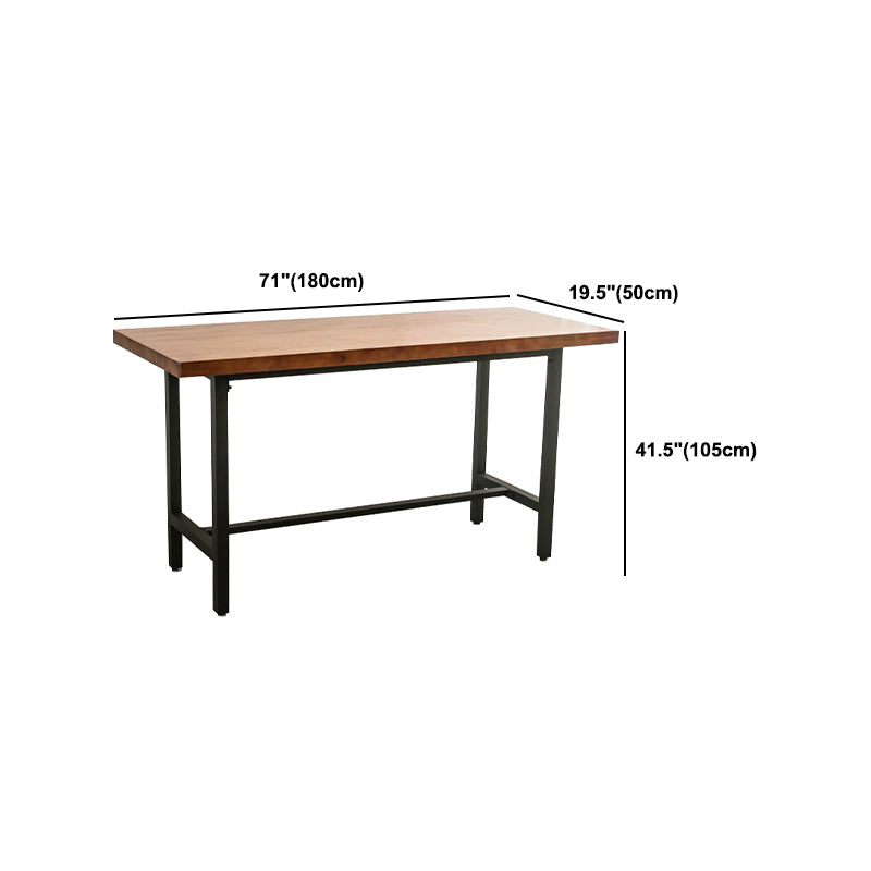 Industrial 1/2/9 Pieces Solid Wood Bar Table Set Rectangular Counter Set for Home Use Clearhalo 'Bar Furniture' 'furn' 'furn_home_bar_bar_sets' 'Furniture' 'Home Bars & Bar Sets' 'home_bar_bar_sets' 'Kitchen & Dining Furniture' 5905423
