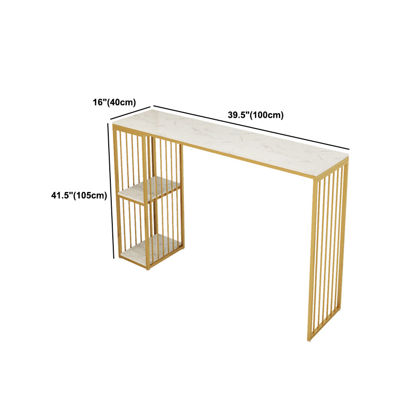 Luxurious Rectangular Pub Table Set 1/2/3 Pieces Stone Top Bistro Table Set Clearhalo 'Bar Furniture' 'furn' 'furn_home_bar_bar_sets' 'Furniture' 'Home Bars & Bar Sets' 'home_bar_bar_sets' 'Kitchen & Dining Furniture' 5905442