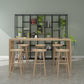 Rectangle Solid Wood Pub Dining Set 1/2/7 Pieces Modern Indoor  Pub Table Set