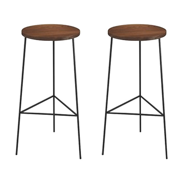 Modern 1/2/3/4 Pieces Wooden Pub Table Set Fixed Table Counter Table for Dining Room Brown 30"H Stools (Set of 2) Clearhalo 'Bar Furniture' 'furn' 'furn_home_bar_bar_sets' 'Furniture' 'Home Bars & Bar Sets' 'home_bar_bar_sets' 'Kitchen & Dining Furniture' 5905500