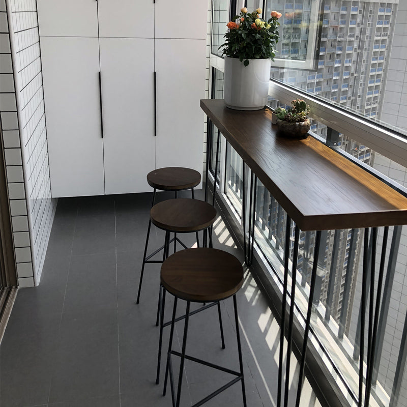 Modern 1/2/3/4 Pieces Wooden Pub Table Set Fixed Table Counter Table for Dining Room Clearhalo 'Bar Furniture' 'furn' 'furn_home_bar_bar_sets' 'Furniture' 'Home Bars & Bar Sets' 'home_bar_bar_sets' 'Kitchen & Dining Furniture' 5905501