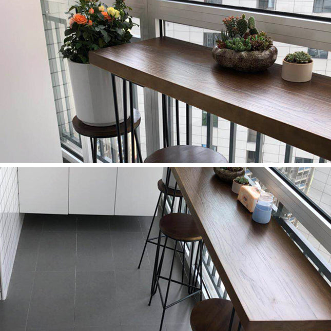 Modern 1/2/3/4 Pieces Wooden Pub Table Set Fixed Table Counter Table for Dining Room Clearhalo 'Bar Furniture' 'furn' 'furn_home_bar_bar_sets' 'Furniture' 'Home Bars & Bar Sets' 'home_bar_bar_sets' 'Kitchen & Dining Furniture' 5905506