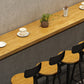 Modern 1/4/6/11 Pieces Bar Table Set Rectangle Pine Wood Counter Table with High Stools