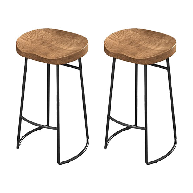 Contemporary Rectangular Bar Table Set 1/2/3 Pcs Solid Wood Bar Table and Stools Brown 30"H Stools (Set of 2) Clearhalo 'Bar Furniture' 'furn' 'furn_home_bar_bar_sets' 'Furniture' 'Home Bars & Bar Sets' 'home_bar_bar_sets' 'Kitchen & Dining Furniture' 5905572