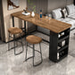 Contemporary Rectangular Bar Table Set 1/2/3 Pcs Solid Wood Bar Table and Stools Clearhalo 'Bar Furniture' 'furn' 'furn_home_bar_bar_sets' 'Furniture' 'Home Bars & Bar Sets' 'home_bar_bar_sets' 'Kitchen & Dining Furniture' 5905582