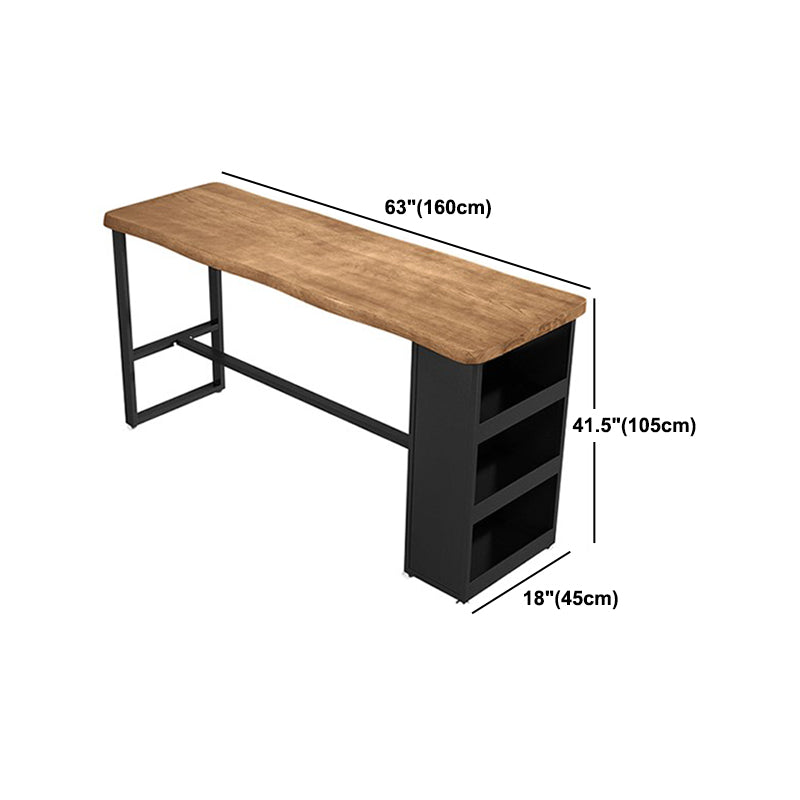 Contemporary Rectangular Bar Table Set 1/2/3 Pcs Solid Wood Bar Table and Stools Clearhalo 'Bar Furniture' 'furn' 'furn_home_bar_bar_sets' 'Furniture' 'Home Bars & Bar Sets' 'home_bar_bar_sets' 'Kitchen & Dining Furniture' 5905585