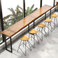 Modern 1/4/7 Pieces Bar Table Set Rectangle Pine Wood Counter Table with Stools for Cafe Clearhalo 'Bar Furniture' 'furn' 'furn_home_bar_bar_sets' 'Furniture' 'Home Bars & Bar Sets' 'home_bar_bar_sets' 'Kitchen & Dining Furniture' 5905591