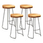 Modern 1/4/7 Pieces Bar Table Set Rectangle Pine Wood Counter Table with Stools for Cafe Wood 30"H Stools (Set of 4) Clearhalo 'Bar Furniture' 'furn' 'furn_home_bar_bar_sets' 'Furniture' 'Home Bars & Bar Sets' 'home_bar_bar_sets' 'Kitchen & Dining Furniture' 5905594