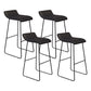 Modern 1/4/7 Pieces Bar Table Set Rectangle Pine Wood Counter Table with Stools for Cafe Black 30"H Stools (Set of 4) Clearhalo 'Bar Furniture' 'furn' 'furn_home_bar_bar_sets' 'Furniture' 'Home Bars & Bar Sets' 'home_bar_bar_sets' 'Kitchen & Dining Furniture' 5905597