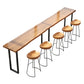 Modern 1/4/7 Pieces Bar Table Set Rectangle Pine Wood Counter Table with Stools for Cafe Clearhalo 'Bar Furniture' 'furn' 'furn_home_bar_bar_sets' 'Furniture' 'Home Bars & Bar Sets' 'home_bar_bar_sets' 'Kitchen & Dining Furniture' 5905600