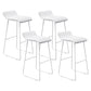 Modern 1/4/7 Pieces Bar Table Set Rectangle Pine Wood Counter Table with Stools for Cafe White 30"H Stools (Set of 4) Clearhalo 'Bar Furniture' 'furn' 'furn_home_bar_bar_sets' 'Furniture' 'Home Bars & Bar Sets' 'home_bar_bar_sets' 'Kitchen & Dining Furniture' 5905601