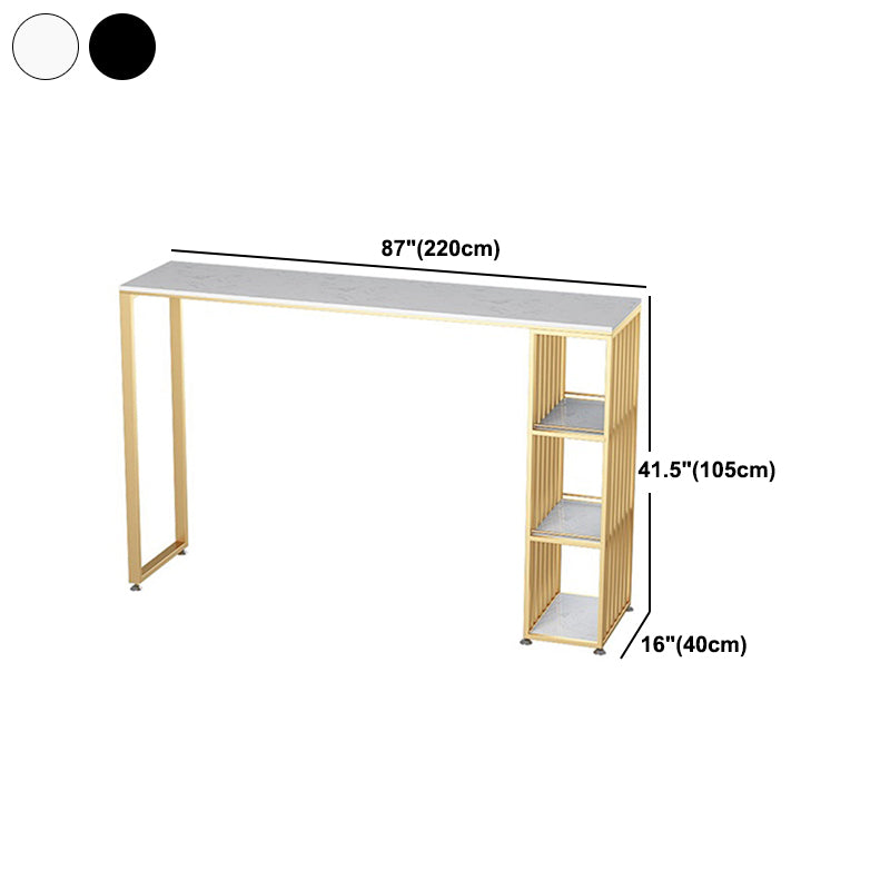 Juego de mesa de bar rectangular de lujo de 1/3 piezas, juego de mesa de bistró con tapa de mármol artificial
