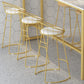 Modern Marble Bar Table Set 1/2/7 Pieces Rectangle White Trestle Table and Stool Set