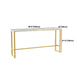 Modern Marble Bar Table Set 1/2/7 Pieces Rectangle White Trestle Table and Stool Set