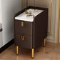 Faux Wood -Nachtschrank Beine enthalten Akzenttisch -Nachttisch mit 2 Schubladen