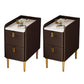 Faux Wood -Nachtschrank Beine enthalten Akzenttisch -Nachttisch mit 2 Schubladen