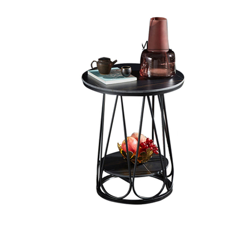 Estante inferior del gabinete del gabinete de metal de la mesa de acento de metal para el dormitorio