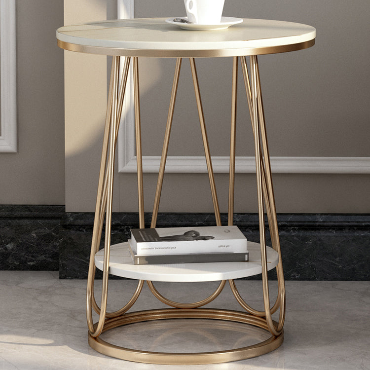 Estante inferior del gabinete del gabinete de metal de la mesa de acento de metal para el dormitorio