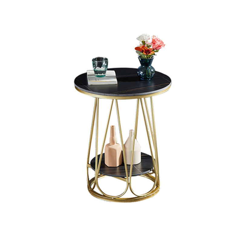 Estante inferior del gabinete del gabinete de metal de la mesa de acento de metal para el dormitorio