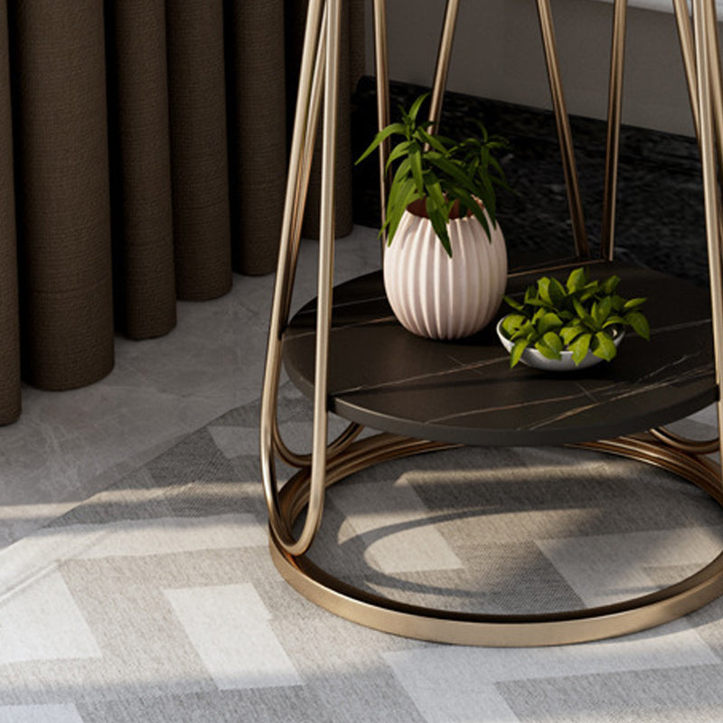 Estante inferior del gabinete del gabinete de metal de la mesa de acento de metal para el dormitorio