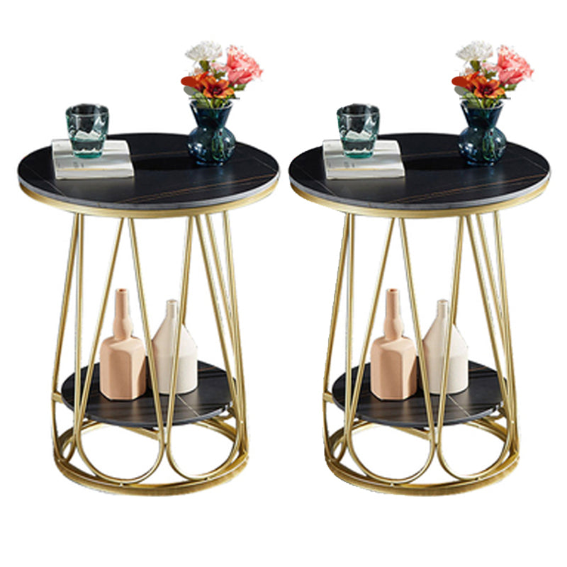 Estante inferior del gabinete del gabinete de metal de la mesa de acento de metal para el dormitorio