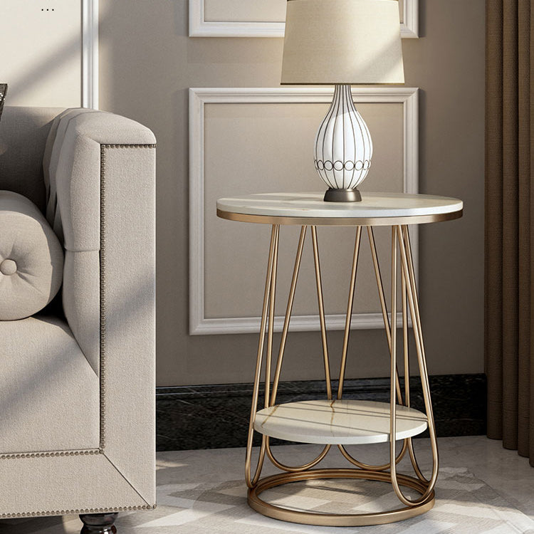 Estante inferior del gabinete del gabinete de metal de la mesa de acento de metal para el dormitorio