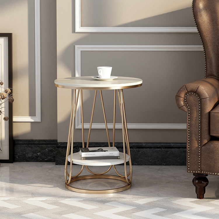 Estante inferior del gabinete del gabinete de metal de la mesa de acento de metal para el dormitorio