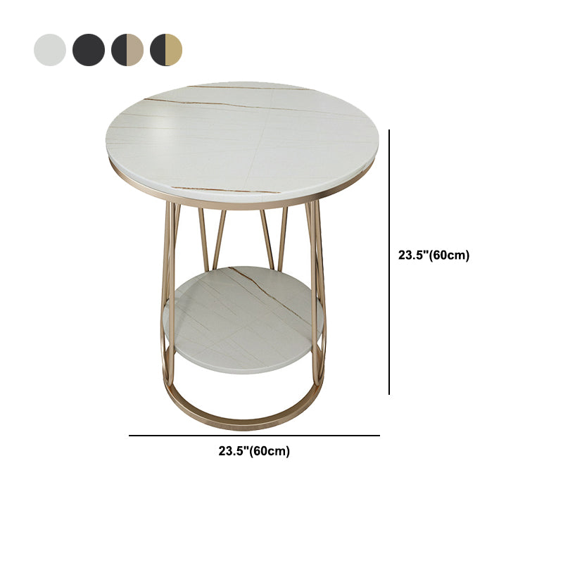 Estante inferior del gabinete del gabinete de metal de la mesa de acento de metal para el dormitorio