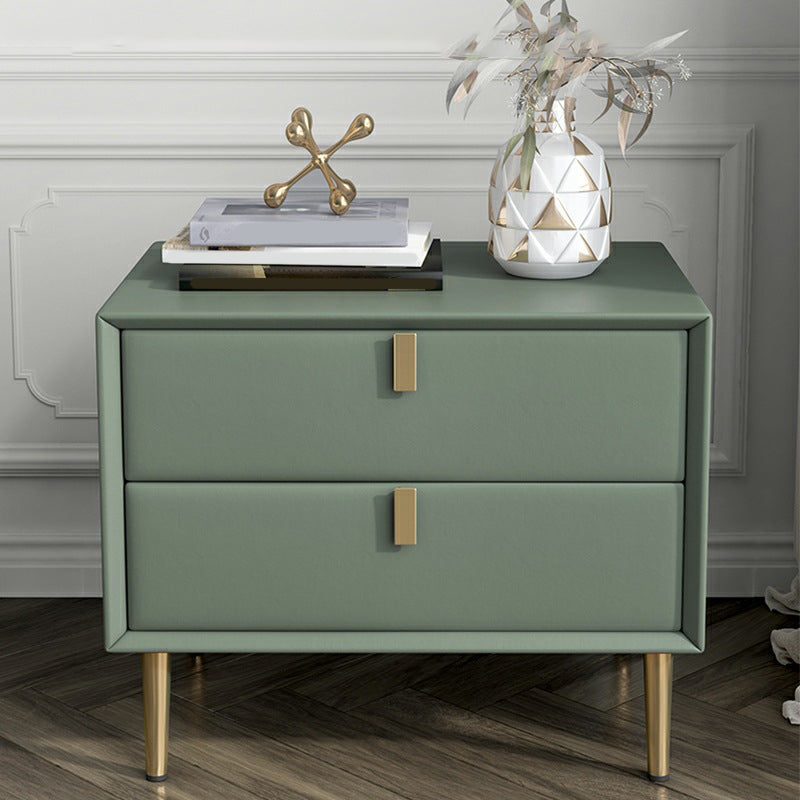 Cama de madera sólida Cabinete de noche de la cama glamorosa con 2-Drawer