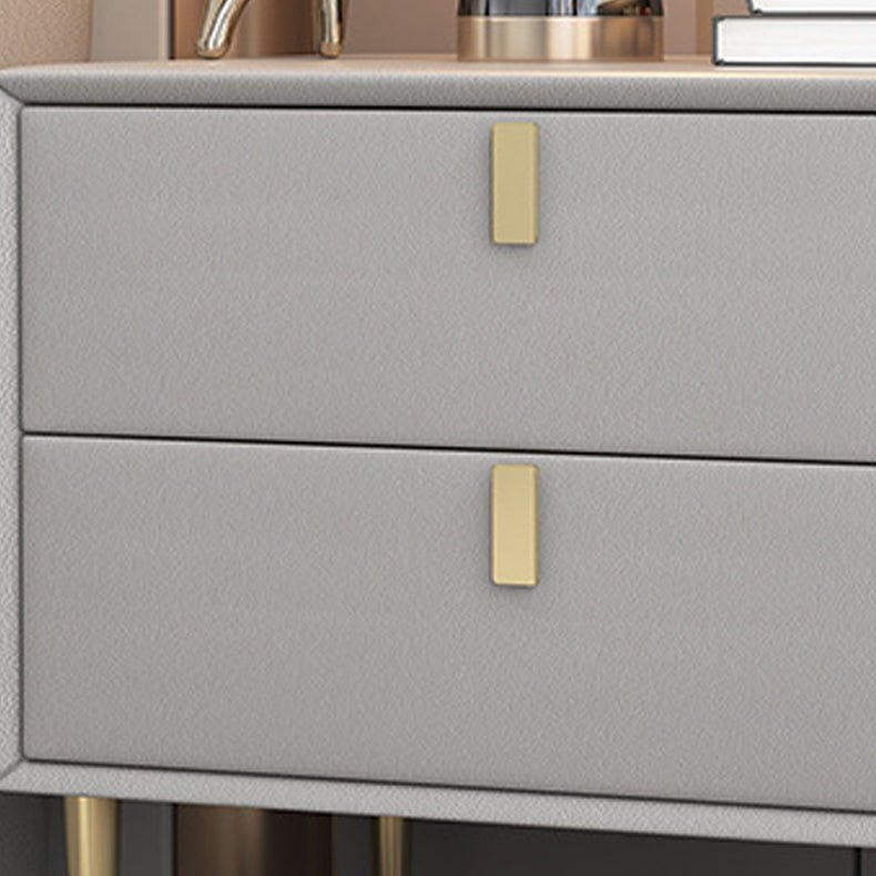 Cama de madera sólida Cabinete de noche de la cama glamorosa con 2-Drawer