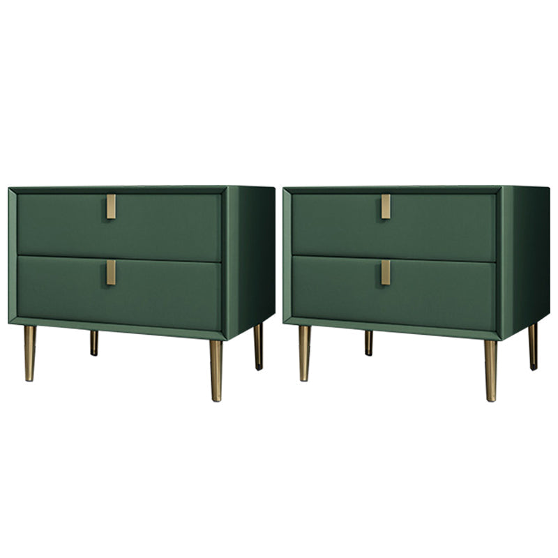 Cama de madera sólida Cabinete de noche de la cama glamorosa con 2-Drawer