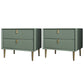 Cama de madera sólida Cabinete de noche de la cama glamorosa con 2-Drawer