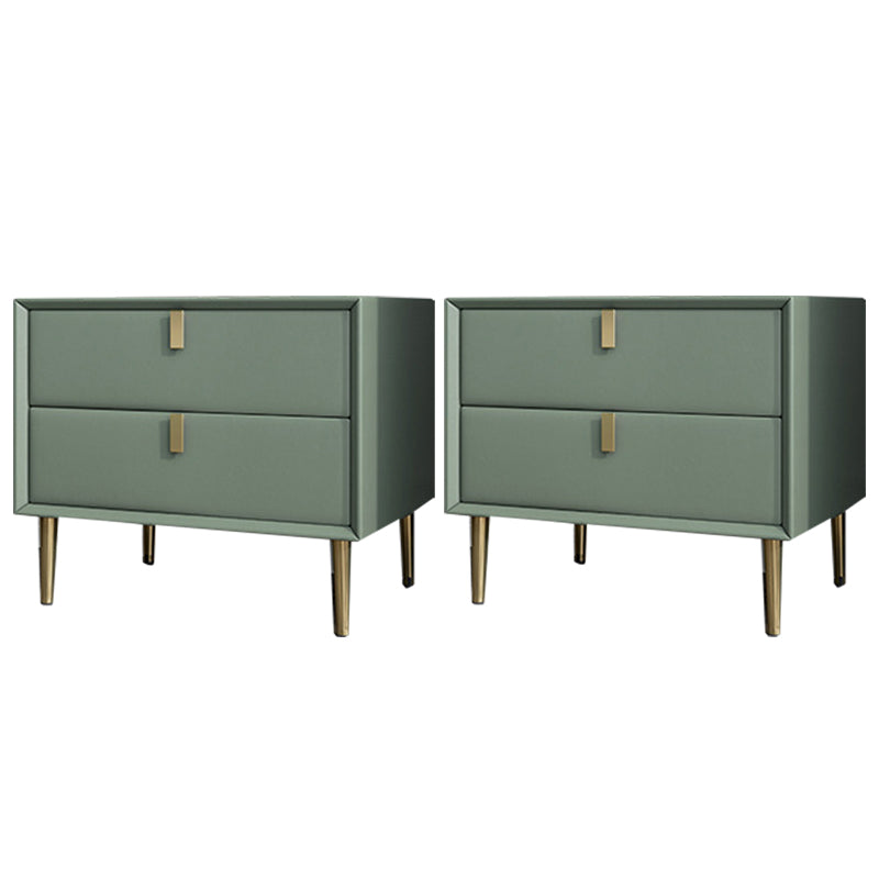 Cama de madera sólida Cabinete de noche de la cama glamorosa con 2-Drawer