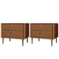 Cama de madera sólida Cabinete de noche de la cama glamorosa con 2-Drawer