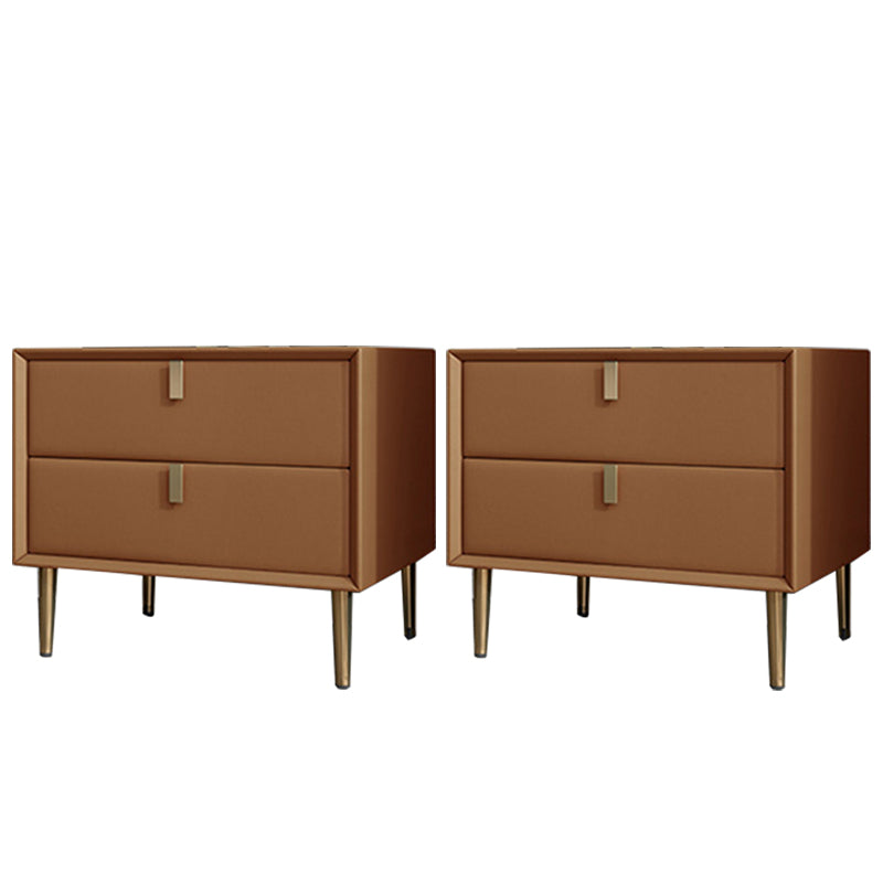 Cama de madera sólida Cabinete de noche de la cama glamorosa con 2-Drawer