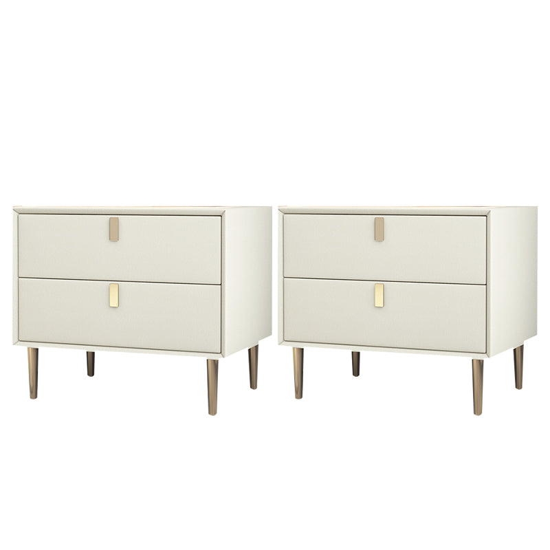 Cama de madera sólida Cabinete de noche de la cama glamorosa con 2-Drawer