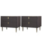 Cama de madera sólida Cabinete de noche de la cama glamorosa con 2-Drawer