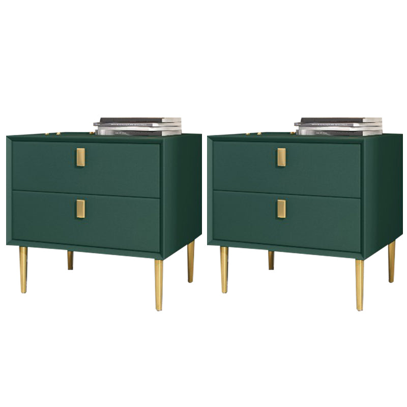 Cama de madera sólida Cabinete de noche de la cama glamorosa con 2-Drawer