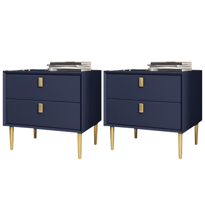 Cama de madera sólida Cabinete de noche de la cama glamorosa con 2-Drawer