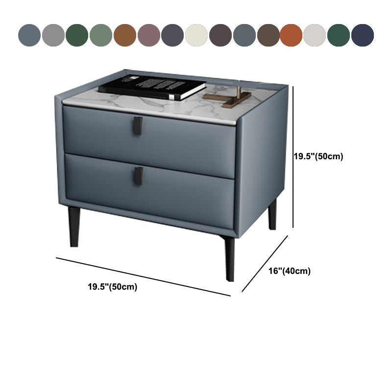 Cama de madera sólida Cabinete de noche de la cama glamorosa con 2-Drawer